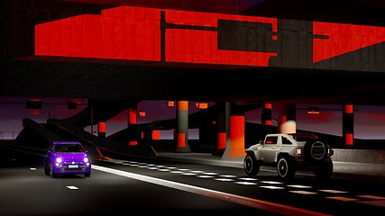 Image showing Under the highway. Urban scene 