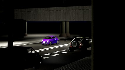 Image showing Under the highway. Urban scene 