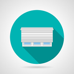 Image showing Flat color roller shutter window vector icon