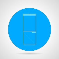 Image showing Circle vector icon for refrigerator