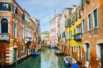 Image showing Typical water canal in Venice