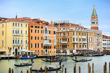 Image showing Gondolas in Venice