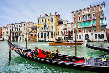 Image showing Gondola in Venice water canal