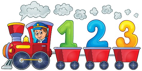 Image showing Train with three numbers