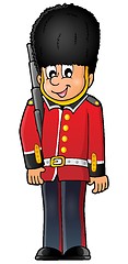 Image showing Happy Beefeater guard