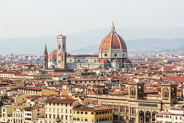 Image showing Duomo and view of Florence in Italy