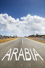 Image showing road with text ARABIA