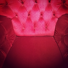 Image showing Luxurious red armchair
