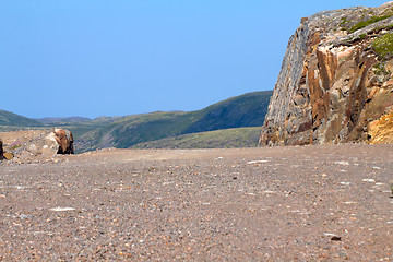 Image showing road construction in rocks of mountains