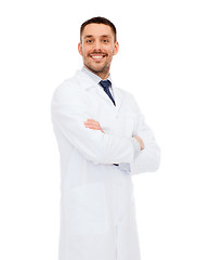 Image showing smiling male doctor in white coat