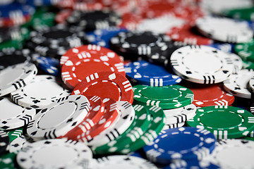 Image showing close up of casino chips background