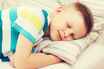 Image showing little boy sleeping at home