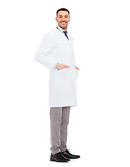 Image showing smiling male doctor in white coat