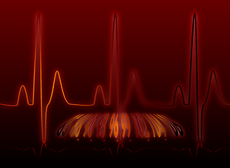 Image showing heartbeat glow warm