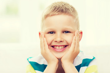 Image showing smiling little boy at home
