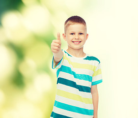 Image showing little boy in casual clothes with arms crossed