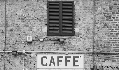 Image showing Coffee sign in Italy