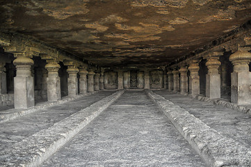 Image showing Ellora caves in India