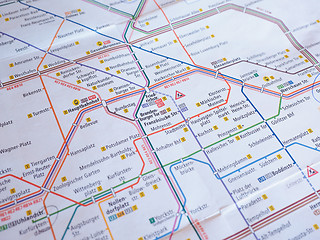 Image showing Tube map of Berlin underground aka Ubahn
