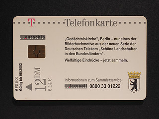 Image showing German phone card