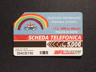 Image showing Italian phone card