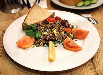 Image showing Lentils on a plate