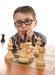 Image showing Chess thinker