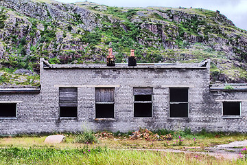 Image showing ruins of destroyed an abandoned house