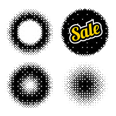 Image showing Set of vector abstract halftone illustrations