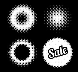 Image showing Set of vector abstract halftone illustrations