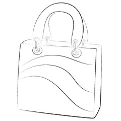 Image showing simple handbags. Vector illustration on white background. contou