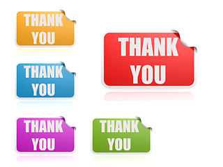 Image showing Thank you color label