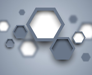 Image showing Abstract science gray background