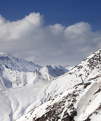 Image showing Off-piste slope in little snow year