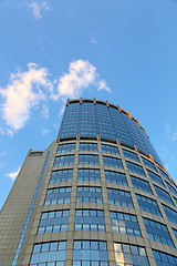 Image showing Office modern building against the evening sky