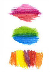 Image showing Abstract color hand drawn design elements