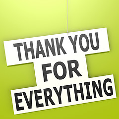 Image showing Thank you for everything