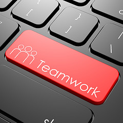 Image showing Teamwork keyboard