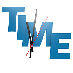 Image showing Time word with clock