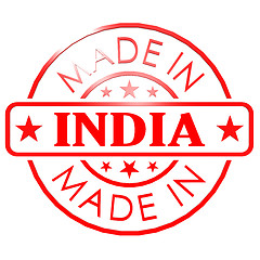 Image showing Made in India red seal