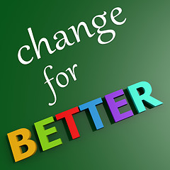 Image showing Change for better