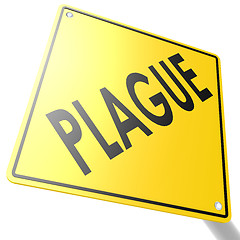 Image showing Road sign with plague