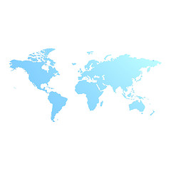 Image showing Blue world map