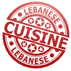 Image showing Lebanese cuisine stamp