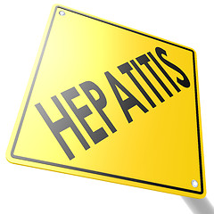 Image showing Road sign with hepatitis