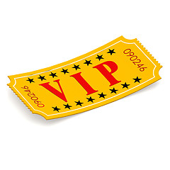 Image showing VIP ticket on white background