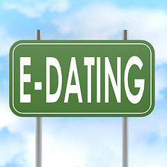 Image showing E dating road sign