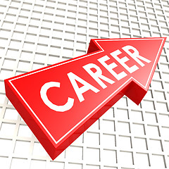 Image showing Career arrow with graph background