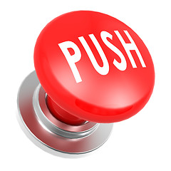 Image showing Red push button