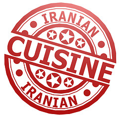 Image showing Iranian cuisine stamp